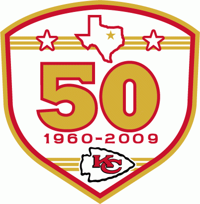 Kansas City Chiefs 2009 Anniversary Logo iron on paper